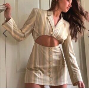 NWT We Wore What Danielle Bernstein striped blazer dress